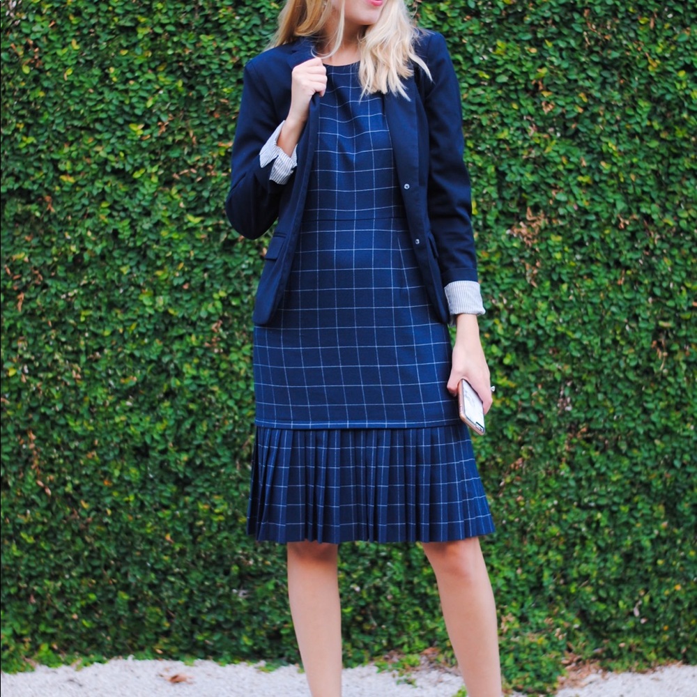 J. Crew windowpane dress